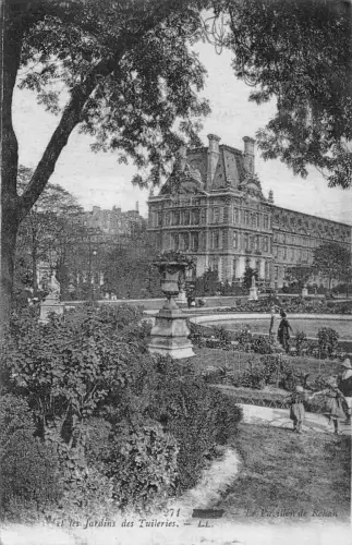Frankreich Paris Pavillon de Rohan Jardins de Tuileries Garten Vintage Postkarte