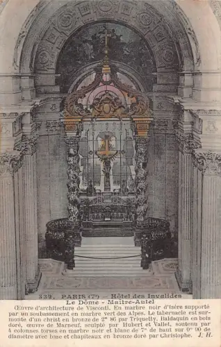 Frankreich Paris Hotel des Invalides Dome Maitre Autel Vintage Postkarte