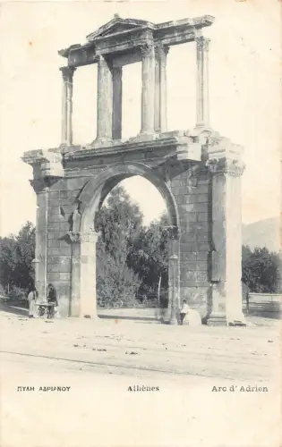 B665 Griechenland Athen Bogen d'Adrien Bogen Vintage Postkarte