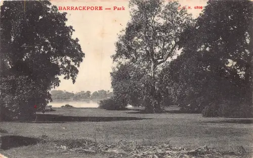 B666 Indien 1906 Barrackpore Park Vintage Postkarte