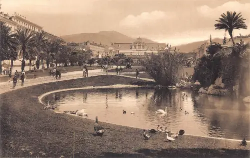 C021 Frankreich, Nice La Piece dțEau au Jardin Municipal Vintage Postkarte