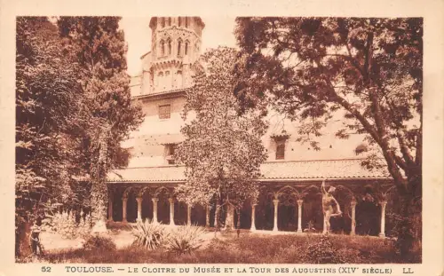 C021 Frankreich, Toulouse Le Cloitre du Musee et la tour des Augustins Postkarte