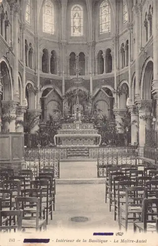 Frankreich Argentuil Interior Basilique Le Maitre Autel Vintage Postkarte