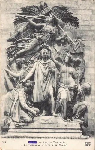 Frankreich Paris Arc de Triomphe Le Triomphe Groupe de Cortot Statue Postkarte