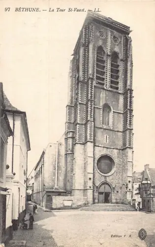 Frankreich Bethune La Tour St Vaast Turm Vintage Postkarte