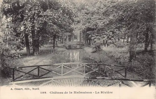 Frankreich Chateau de la Malmaison La Riviere Park Vintage Postkarte