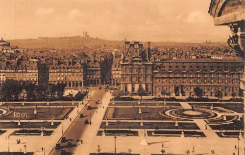 A186 Frankreich Paris Jardin des Tuileries Opera Butte Montmarte Vintage Postkarte