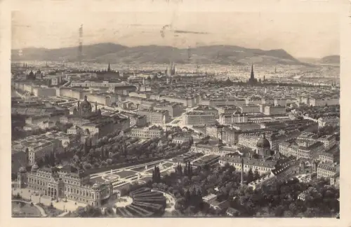 A186 Österreich 1929 Panorama Wien Wien Vintage Postkarte