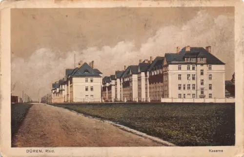 B076 Deutschland Düren Rhld Kaserne Kaserne Vintage Postkarte