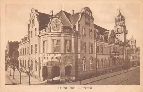 B075 Deutschland Düren Rhld Postamt Post Vintage Postkarte