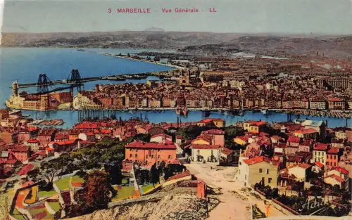 C020 Frankreich, Marseille Vue generale 1935 alte Postkarte