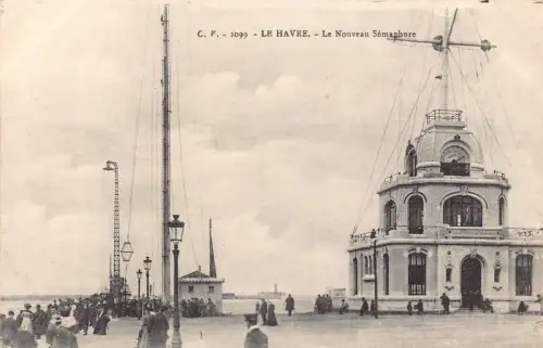 Frankreich Le Havre Le Nouveau Semaphore Vintage Postkarte