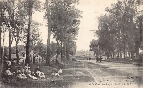 Frankreich St Germain en Laye Le Chateau Route des Loges Entree Foret Postkarte