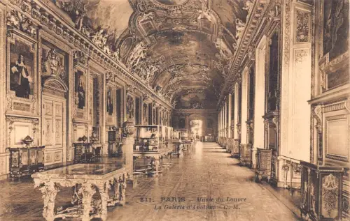 A009 Frankreich Paris Louvre Museum Apollon Galerie Innenraum Postkarte