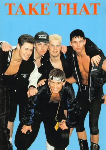 L289 Music Band Take that Robbie Williams Gary Barlow Mark Owen Jason Postkarte
