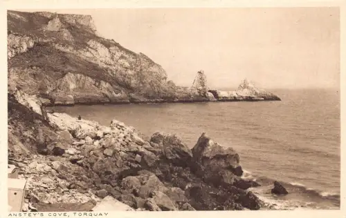 B180 England Torquay Anstey's Cove Vintage Postkarte
