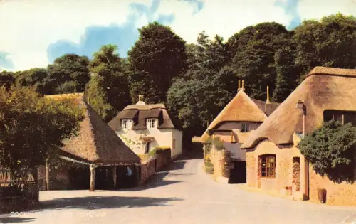 B180 England Torquay Cockington Forge Vintage Postkarte