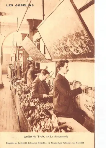A009 Frankreich Atelier du Tapis dit La Savonnerie Les Gobelins Vintage Postkarte