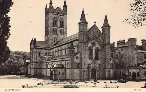 A772 England Buckfast Abbey Vintage Postkarte