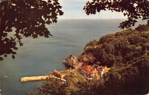 B180 England 1964 Babbacombe Bay Vintage Postkarte