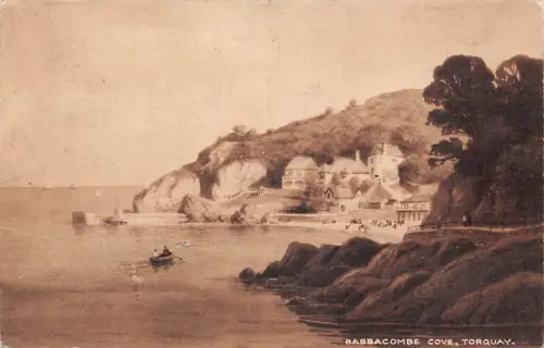 B178 England Babbacombe Cove Torquay 1932 Vintage Postkarte