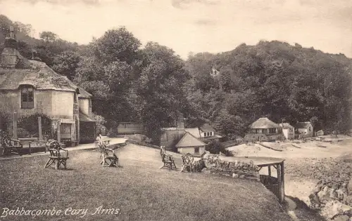 B181 England Babbacombe Cary Arms Hotel Vintage Postkarte