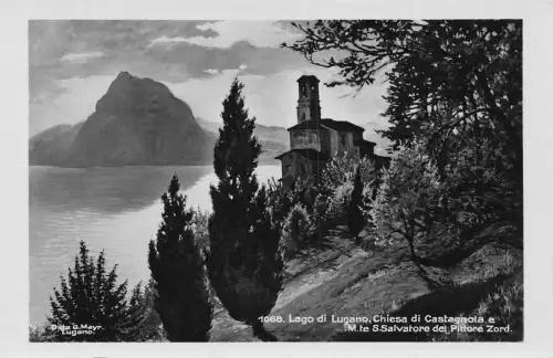 L072 Schweiz Lago di Lugano, Chiesa di Casragnola e Mte S.Salvatore Postkarte