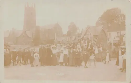 A774 England Kenton Social History Group of Children Church RPPC Postkarte