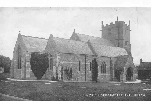 A773 England Corfe Castle The Church Vintage Postkarte