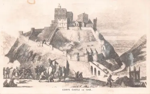 A773 England Corfe Castle 1643 Vintage Postkarte