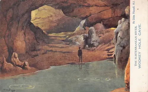 A773 England The Subterranean River Wookey Hole Cave Vintage Postkarte