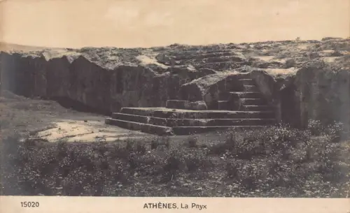 B177 Griechenland Athen La Pynx Hill Vintage Postkarte