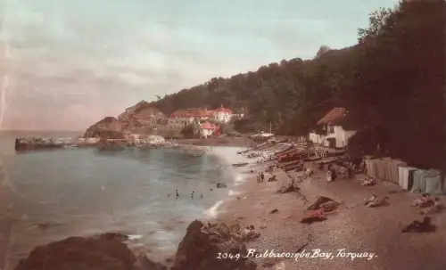 B178 England Babbacombe Bay Torquay RPPC Vintage Postkarte