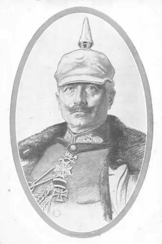 L082 Deutsches Königtum Kaiser Wilhelm II Portrait Postkarte