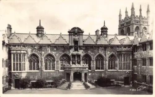 L242 England Oriel College Oxford RPPC Vintage Postkarte