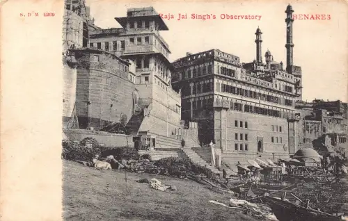 B177 Indien Benares Raja Jai Singhs Observatorium Vintage Postkarte
