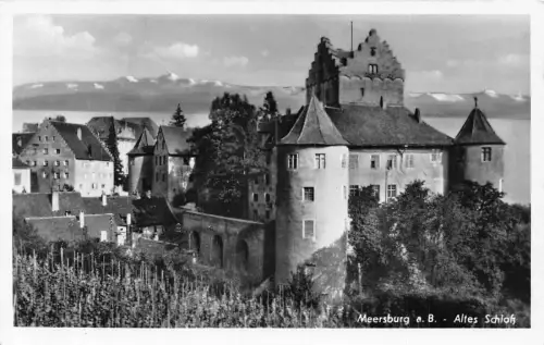 L205 Deutschland Meersburg a B Altes Schloss Schloss RPPC Vintage Postkarte