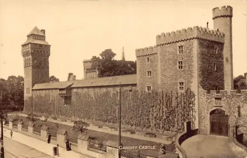 A776 Wales Cardiff Castle Vintage Postkarte