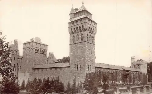 A776 Wales Cardiff Castle aus Südwesten Vintage Postkarte