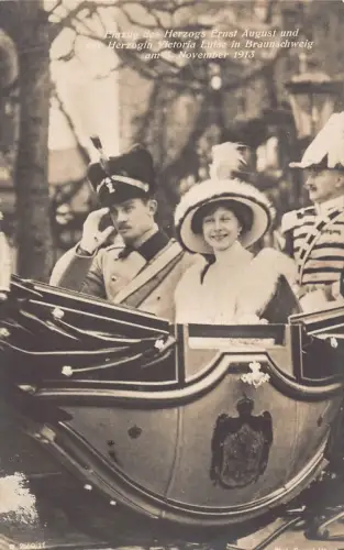 L082 Postkarte Deutsches Königtum Herzog und Herzogin von Braunschweig