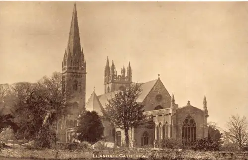 A776 Wales Llandaff Cathedral Vintage Postkarte