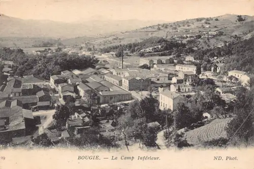B666 Algerien Bejaia Bougie Le Camp Inferieur Vintage Postkarte