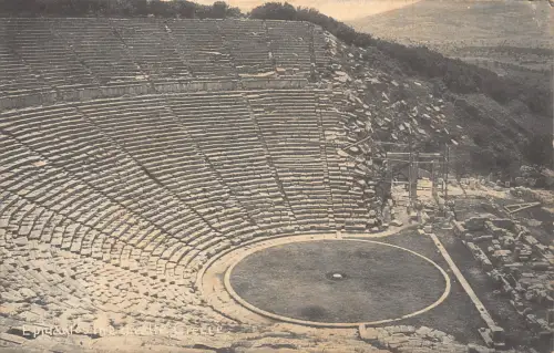 B666 Griechenland Epidauros das Theater Vintage Postkarte