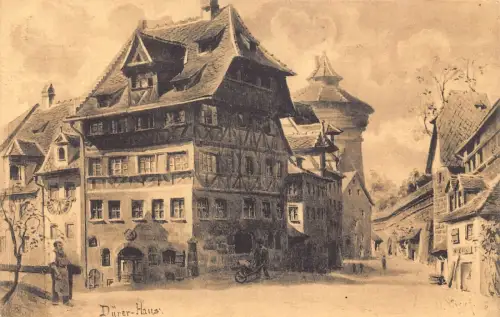 L186 Deutschland 1914 Albrecht Dürer Haus Nürnberg alte Postkarte