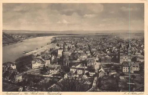 L187 Deutschland Andernach am Rhein Kranenberg Ansicht Vintage Postkarte