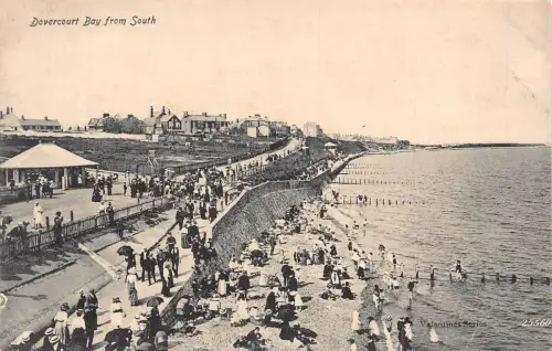 A777 England Dovercourt Bay von South Beach Vintage Postkarte