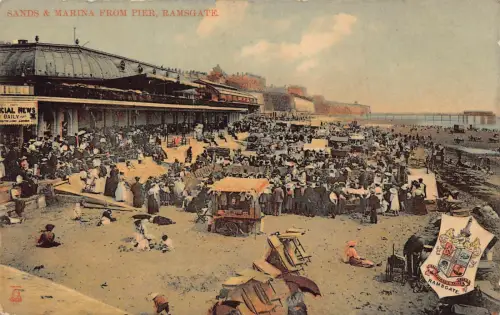 A777 England Sands and Marina von Pier Ramsgate Vintage Postkarte