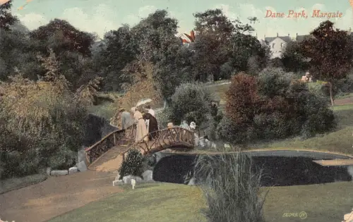 A777 England 1910 Margate Dane Park Bridge Vintage Postkarte