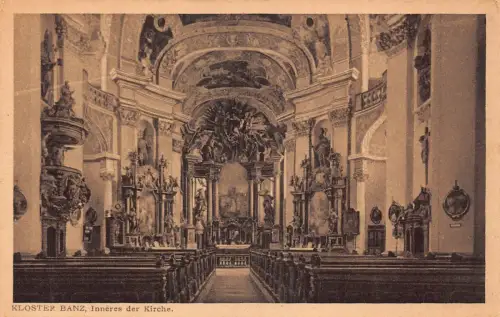 L097 Österreich Kloster Banz Kirche Interieur Vintage Postkarte