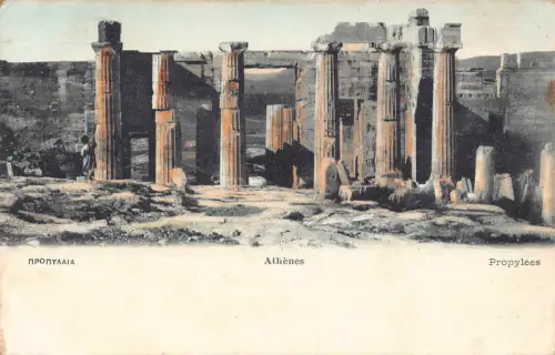 B668 Griechenland Athen Propylees Vintage Postkarte